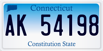 CT license plate AK54198