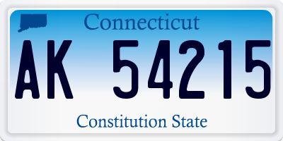 CT license plate AK54215