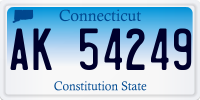 CT license plate AK54249