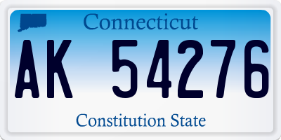 CT license plate AK54276