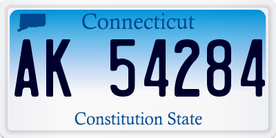 CT license plate AK54284