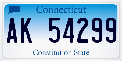 CT license plate AK54299