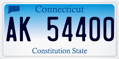 CT license plate AK54400