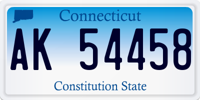CT license plate AK54458