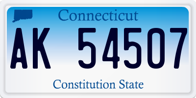 CT license plate AK54507