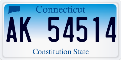 CT license plate AK54514