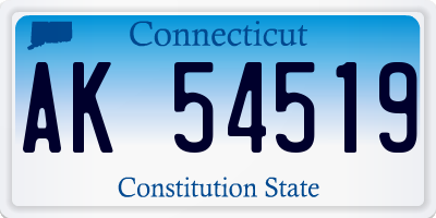 CT license plate AK54519