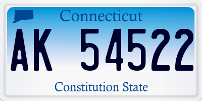 CT license plate AK54522