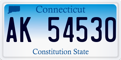 CT license plate AK54530