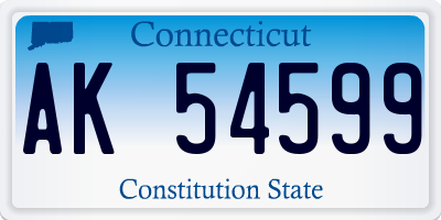 CT license plate AK54599