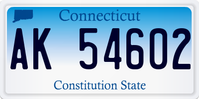 CT license plate AK54602