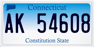 CT license plate AK54608