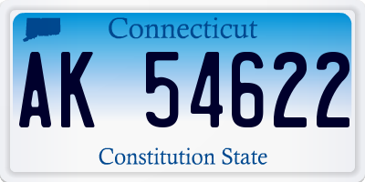 CT license plate AK54622