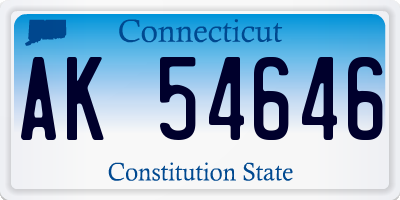 CT license plate AK54646