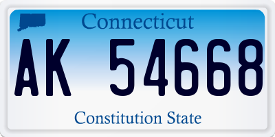 CT license plate AK54668