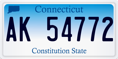 CT license plate AK54772