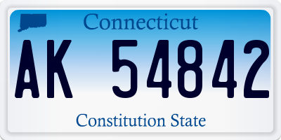 CT license plate AK54842