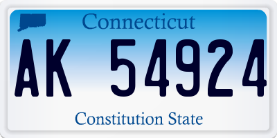 CT license plate AK54924