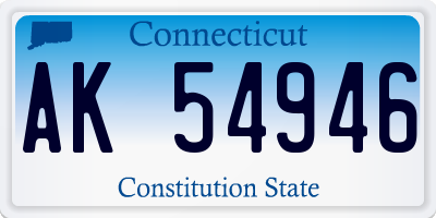 CT license plate AK54946