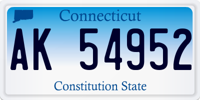 CT license plate AK54952