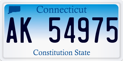 CT license plate AK54975