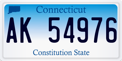 CT license plate AK54976