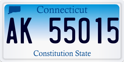 CT license plate AK55015