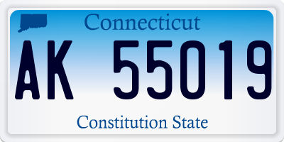 CT license plate AK55019