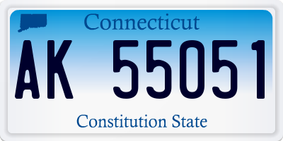 CT license plate AK55051