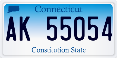 CT license plate AK55054