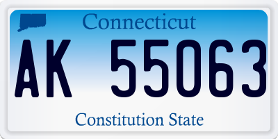 CT license plate AK55063