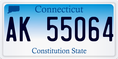 CT license plate AK55064