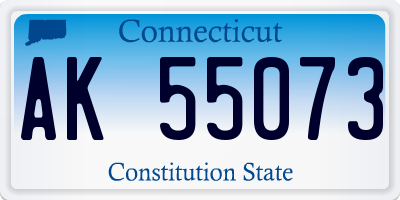 CT license plate AK55073