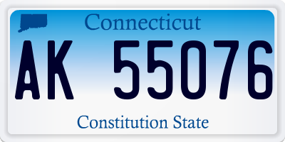 CT license plate AK55076
