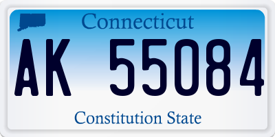 CT license plate AK55084
