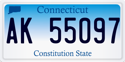 CT license plate AK55097