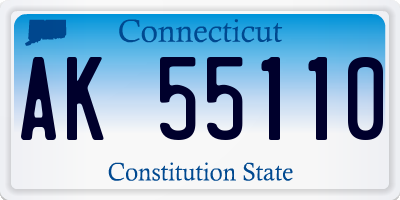 CT license plate AK55110