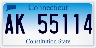 CT license plate AK55114