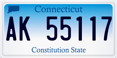CT license plate AK55117