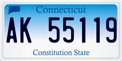 CT license plate AK55119
