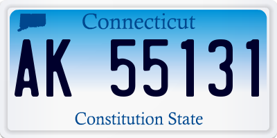 CT license plate AK55131