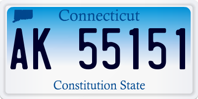 CT license plate AK55151