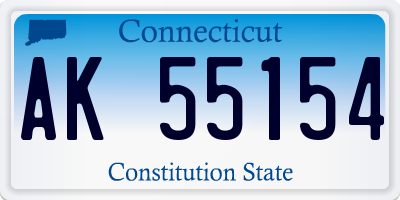 CT license plate AK55154