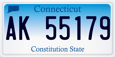 CT license plate AK55179