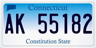 CT license plate AK55182