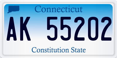 CT license plate AK55202