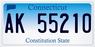 CT license plate AK55210