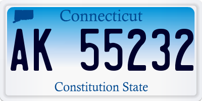 CT license plate AK55232