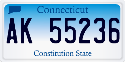 CT license plate AK55236