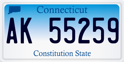 CT license plate AK55259